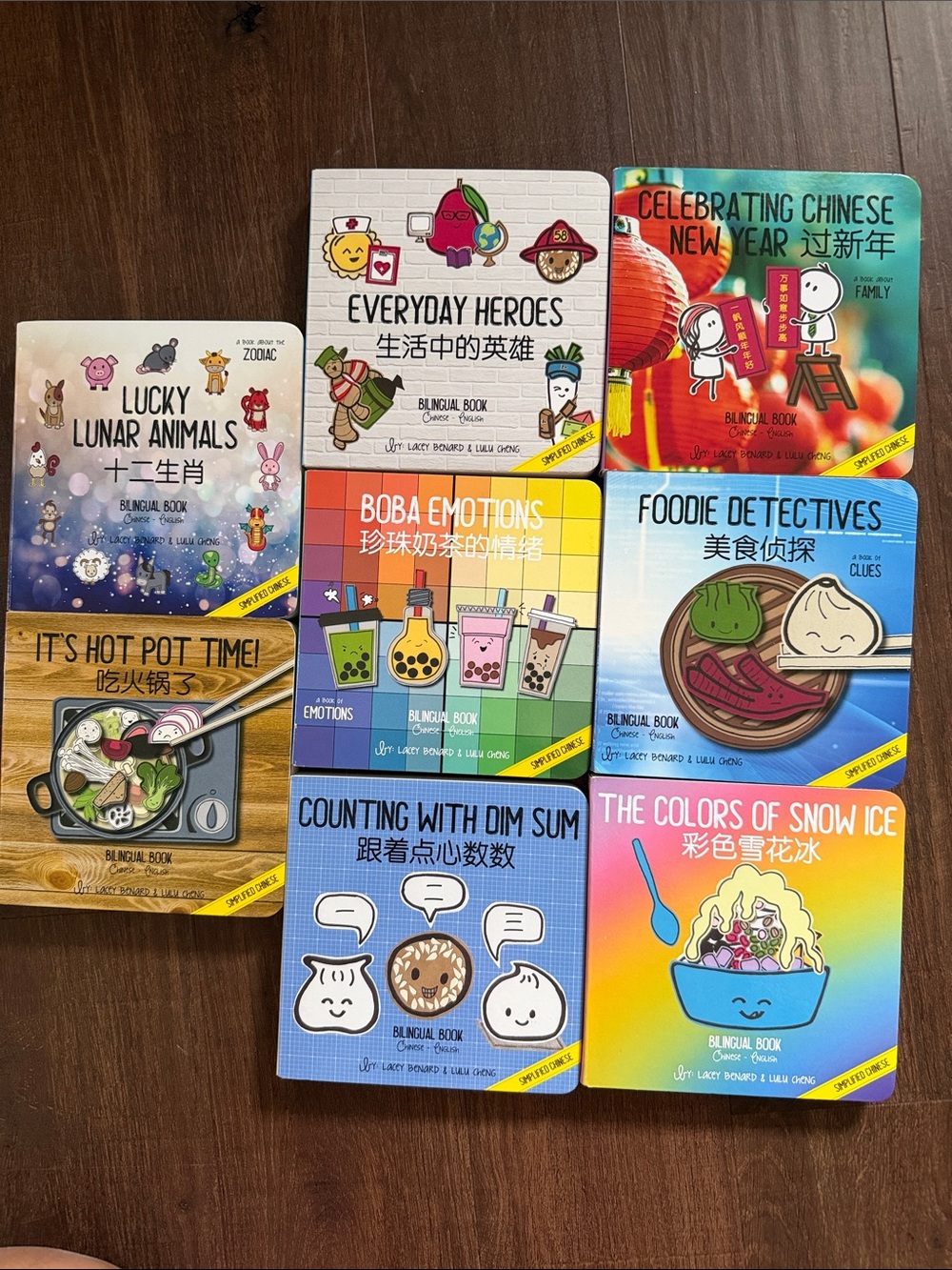 Bilingual Kids Learning Board Books Set - Colorful Educational Collection
